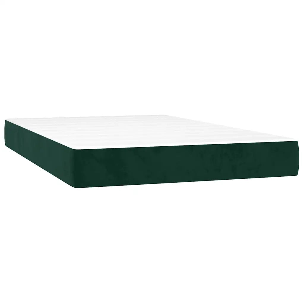 Giroletto a Molle con Materasso Verde Scuro 120x200 cm Velluto 3141176