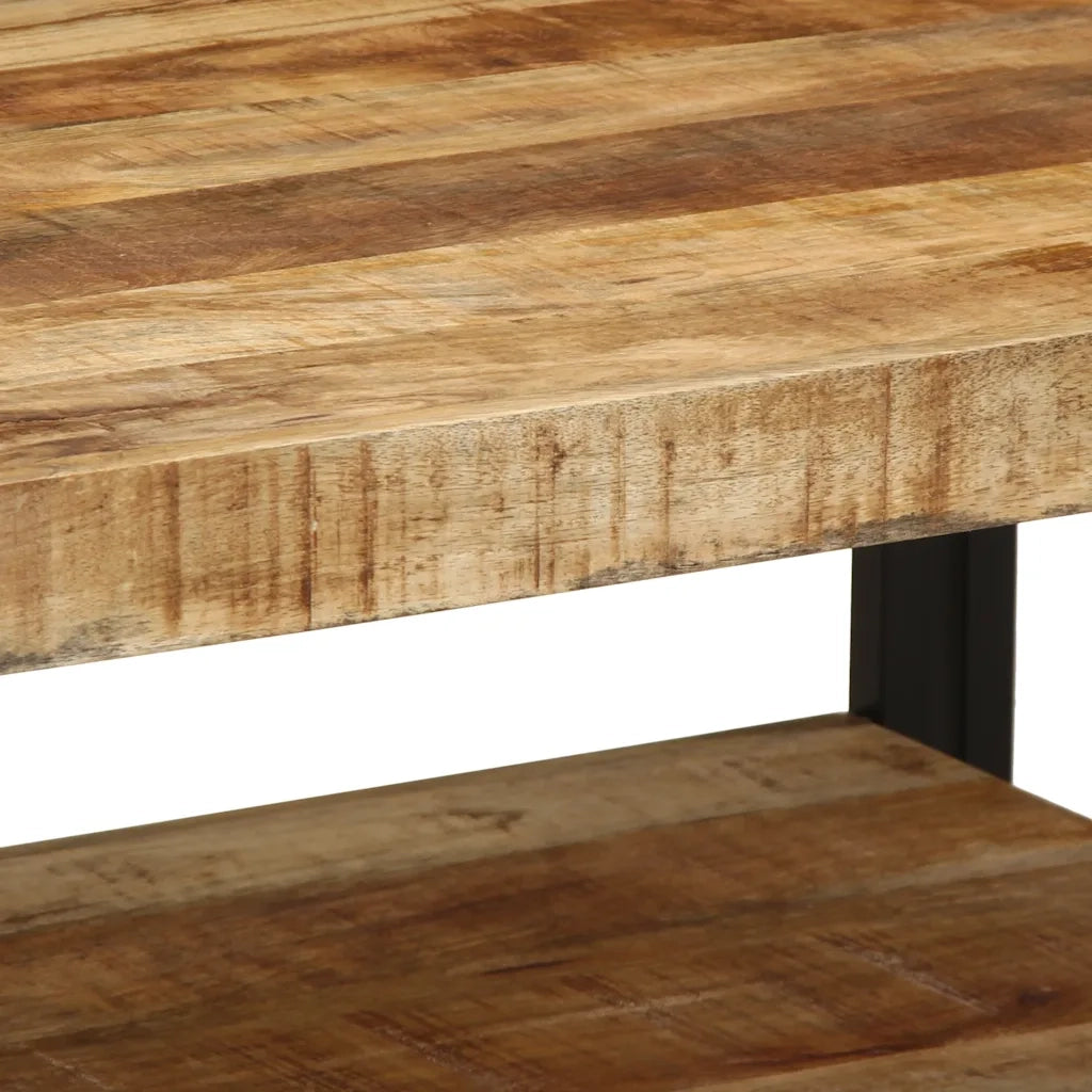 Tavolino 70x50x38 cm in Legno Massello di Mango Grezzo 4102718