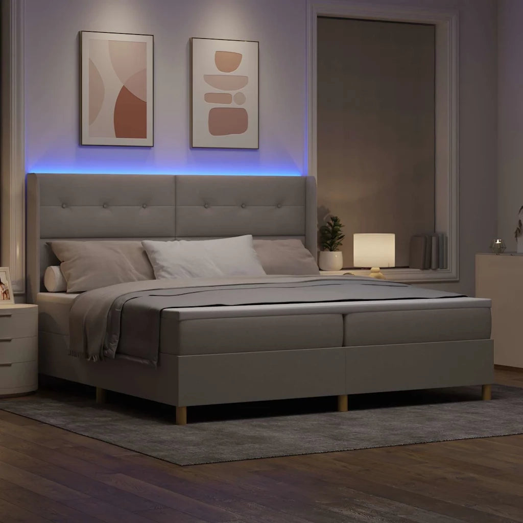 Letto a molle con strisce LED Talpa 200 x 200 cm Tessuto 3343718