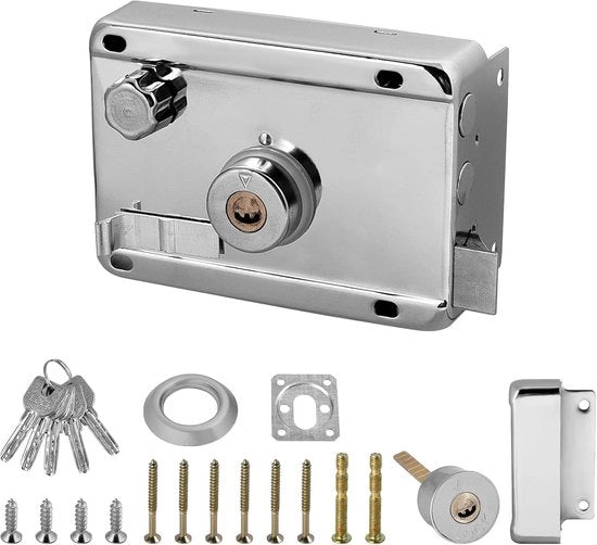 Serratura Notturna Elegante per Porta Anteriore - Chiave Notturna a Alta Sicurezza per Casa o Lavoro - Apri a Destra .