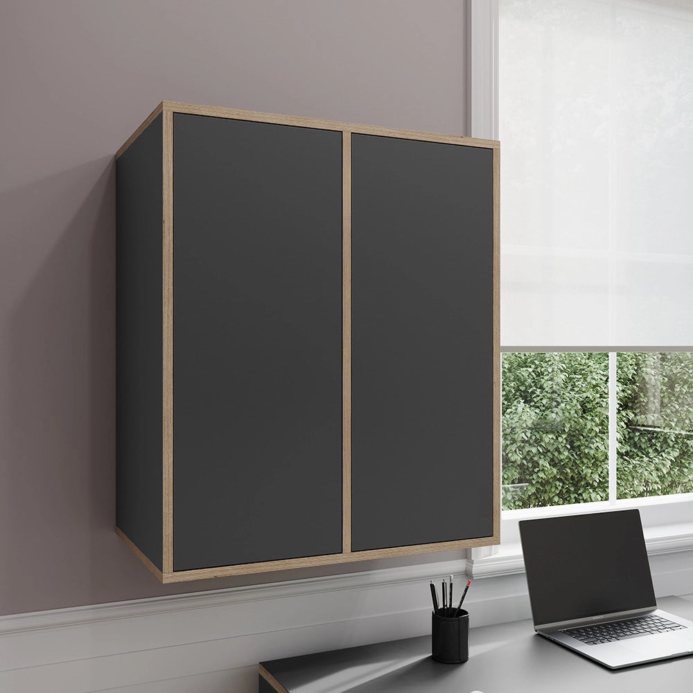Vicco Libreria da parete Antracite 63 x 75 cm con 2 porte