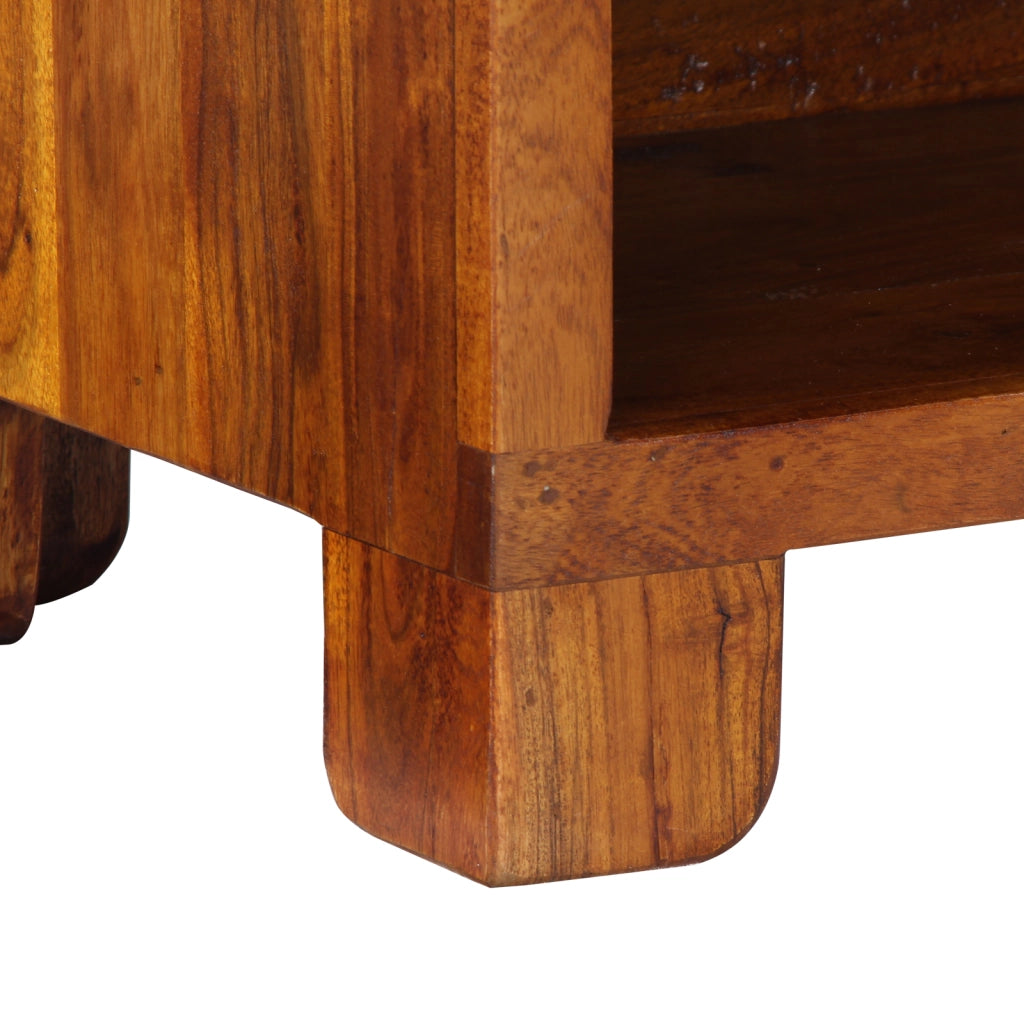 Panchina per scarpe  100x35x45 cm in legno massello di acacia