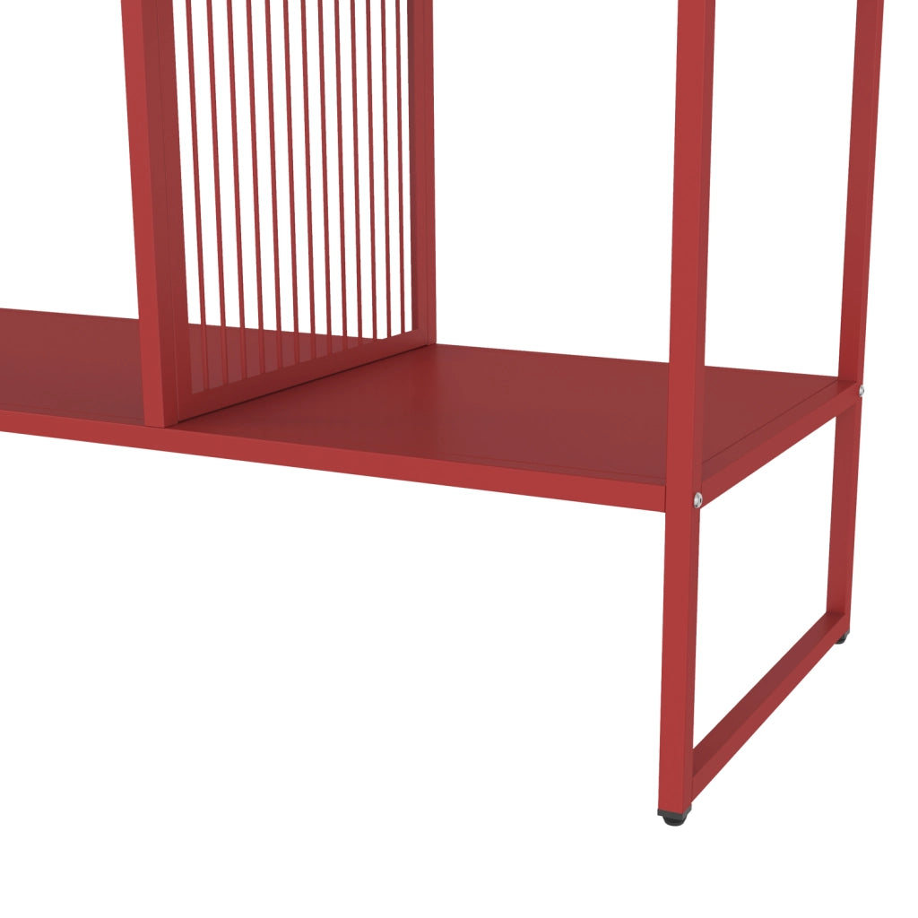 Scaffale in metallo rosso carminio EMILIA