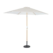 Ombrellone rettangolare asta effetto legno, 3x3m, righe beige