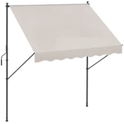 Toldo Manuale Retrattile per Balcone e Terrazza ¨C zephmum ¨C Crema 200x175x210-310 cm