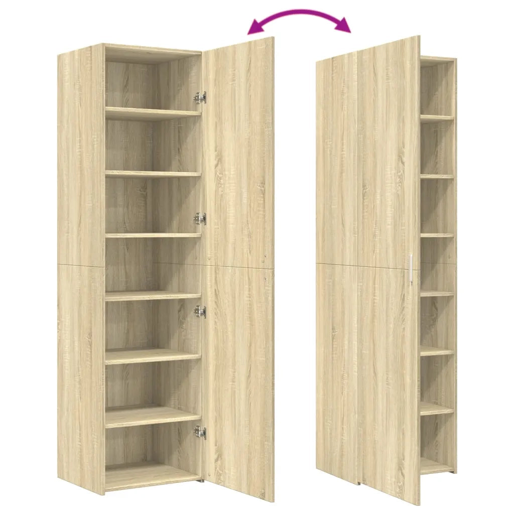 vidaXL Credenza Rovere Sonoma 50x42,5x185 cm in Legno Multistrato