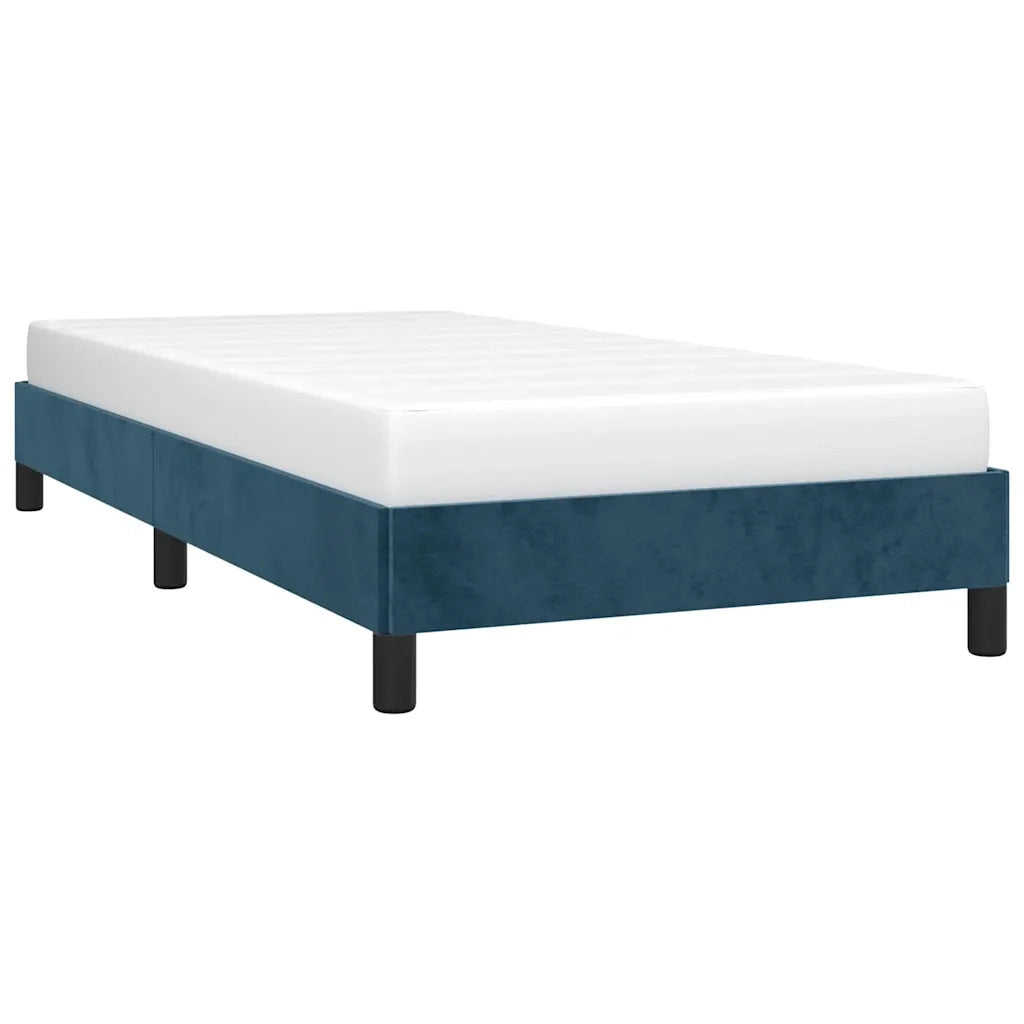 Giroletto senza Materasso Blu Scuro 90x200 cm in Velluto 346956