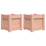 2 pz Fioriere | Cassetta per fiori | Vaso da Giardino in Legno Massello di Douglas