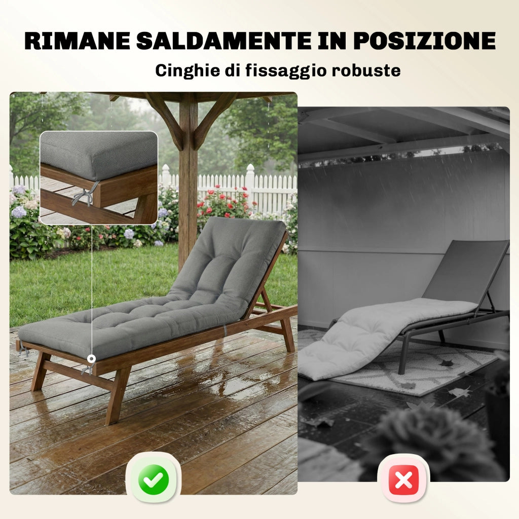 Cuscino per Poltrona da Giardino ¨C zephmum ¨C Grigio Chiaro