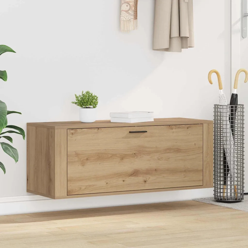 Mobile per scarpe con porta rovere artigianale 100 x 35 x 38 cm 881019