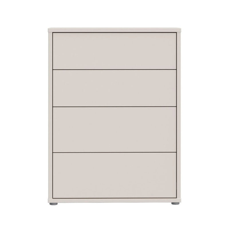 Cassettiera Medea 4 cassetti in colore cashmere 74.5x34.9xH99.1 cm.
