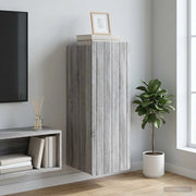 Mobiletto a muro Sonoma grigio 33 x 34,5 x 94 cm 898251
