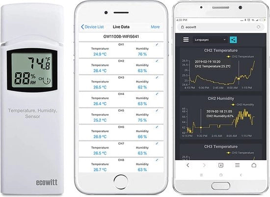 Termometro e Igrometro Digitale Senza Fili - Misuratore di Temperatura e Umidità Indoor e Outdoor