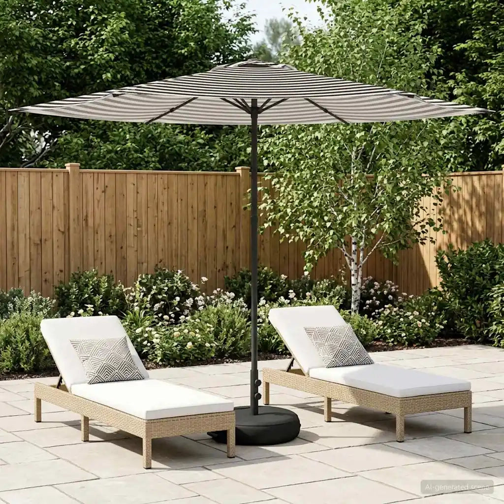 Ombrello da giardino 300 x 300 cm Poliestere Rettangolare 42036238
