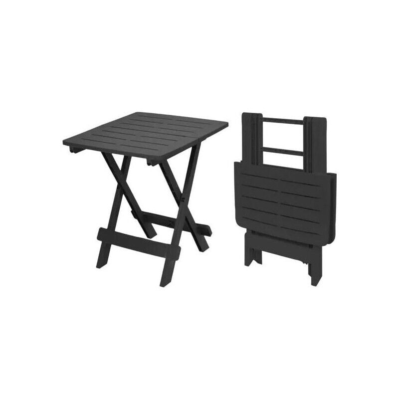 TAVOLO TEVERE PIEGHEVOLE DA ESTERNO 79X72X70 CM IN COLORE ANTRACITE