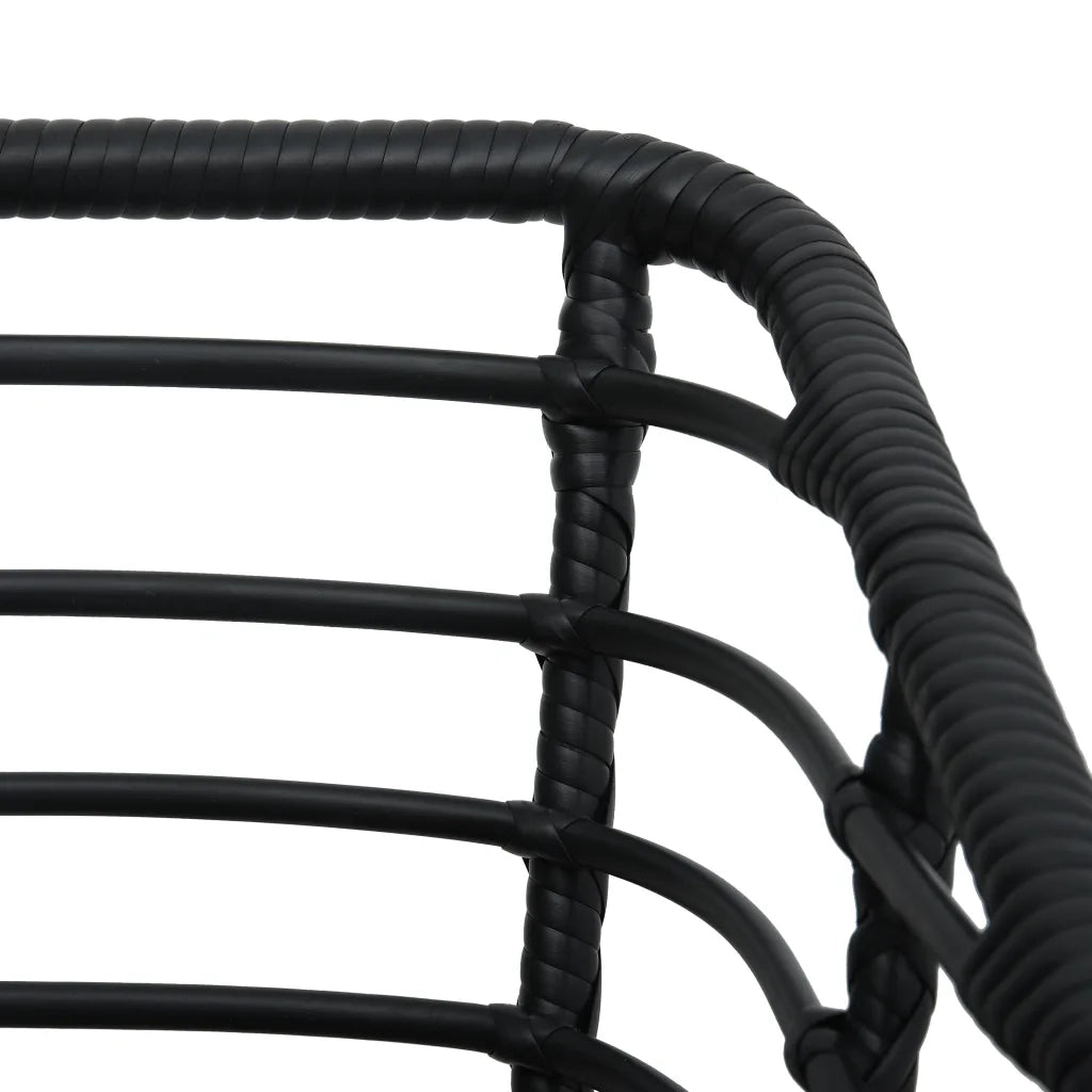 Set da Bistrot 3 pz | Set Salotto da Giardino in Polyrattan Nero
