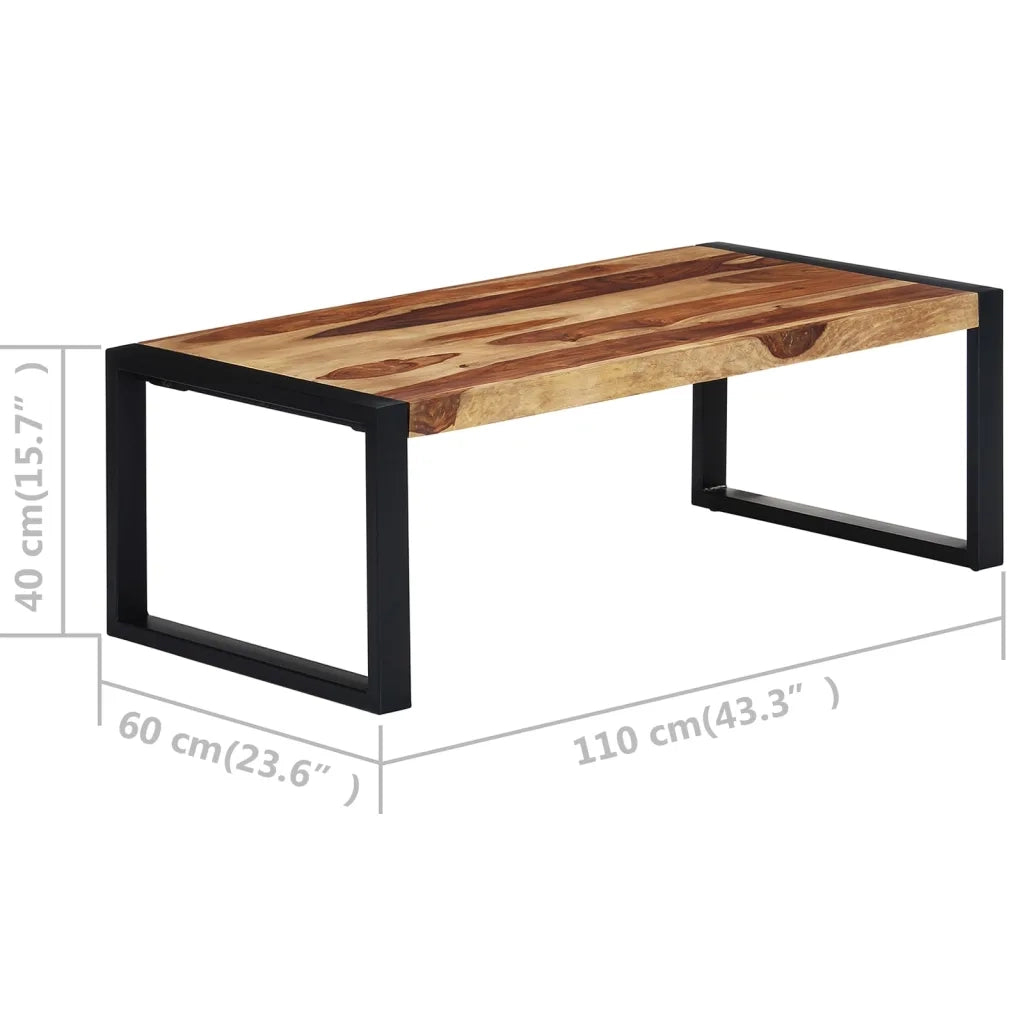 Tavolino da CaffÃ¨ 110x60x40 cm in Massello di Sheesham cod mxl 26795