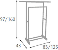 S1407133 - Stender doppio estensibile con ruote