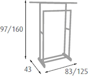 S1407133 - Stender doppio estensibile con ruote