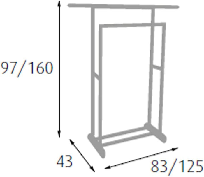 S1407133 - Stender doppio estensibile con ruote