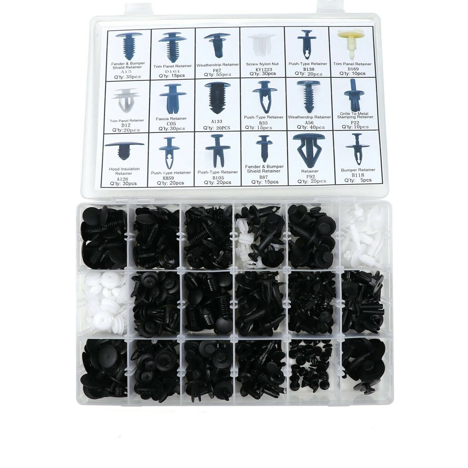 415 PZ PLASTICA TRIM CLIP RIVETTI CLIP KIT Fermi di Spinta Auto paraurti porta