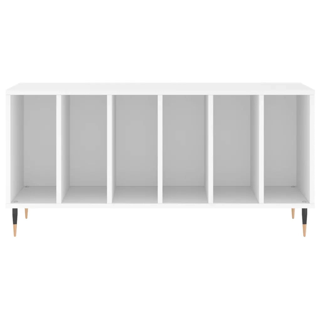 Mobile Porta Dischi Bianco 100x38x48 cm in Legno Multistrato 831740