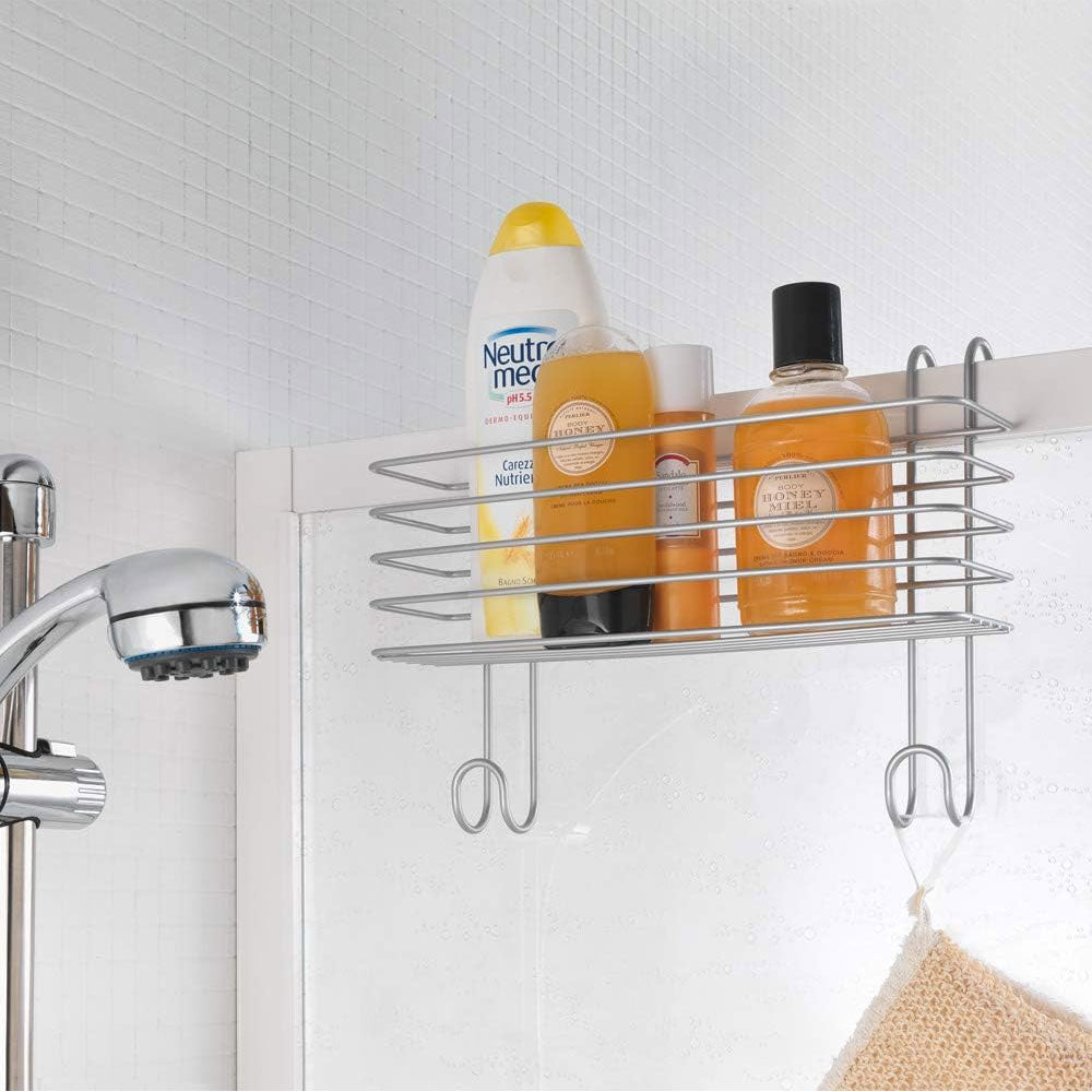 Cestello con Ganci da Bagno da Appendere Box Doccia Radiatore Metaltex