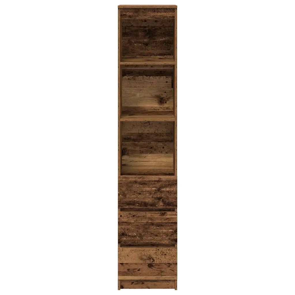 Credenza | Madia | Buffet da pranzo | Armadio da pranzo Legno Antico 37,5x35x180 cm in Truciolato