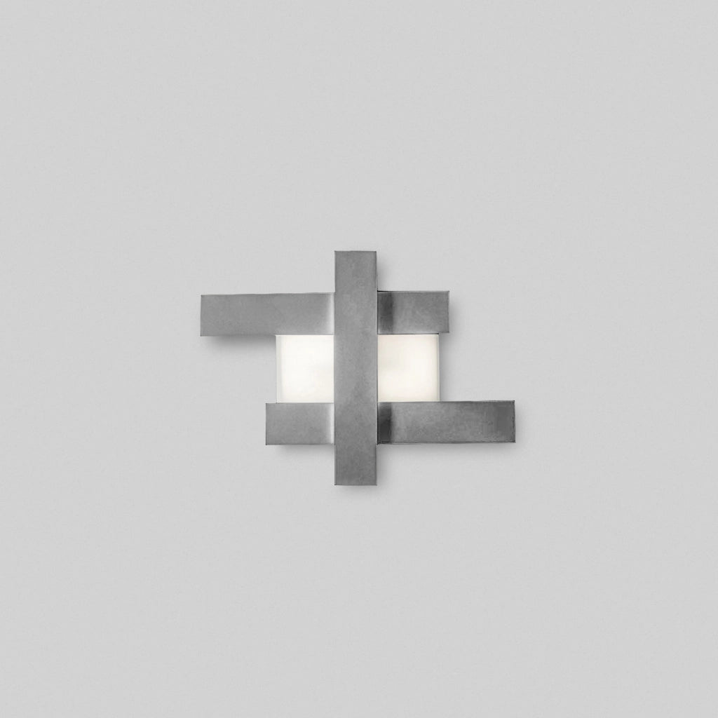 Applique led design moderno 30W - Struttura geometrica in acciaio, luce calda 3000K, 2620lm, larghezza 65,5 cm, IP20