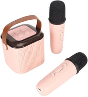 Karaoke Machine con 2 Microfoni a Bluetooth - Supporto a 512G di Memoria - Microfono Portatile - Peso Leggero - Potenza 6W