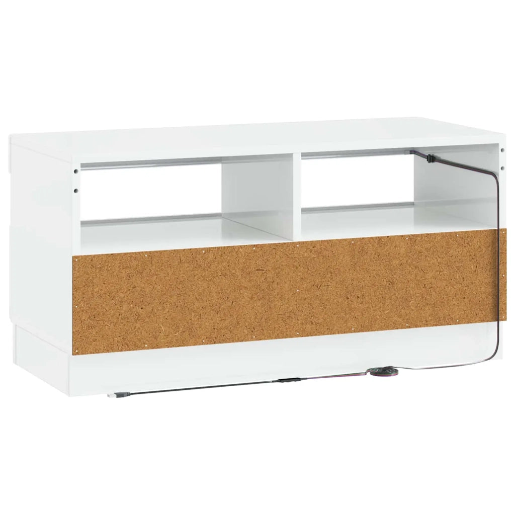 Mobile TV LED Bianco Lucido Legno ingegnerizzato 897439