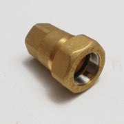 Raccordo 17x3/8'' diritto f di ottone a stringere per tubi di acciaio