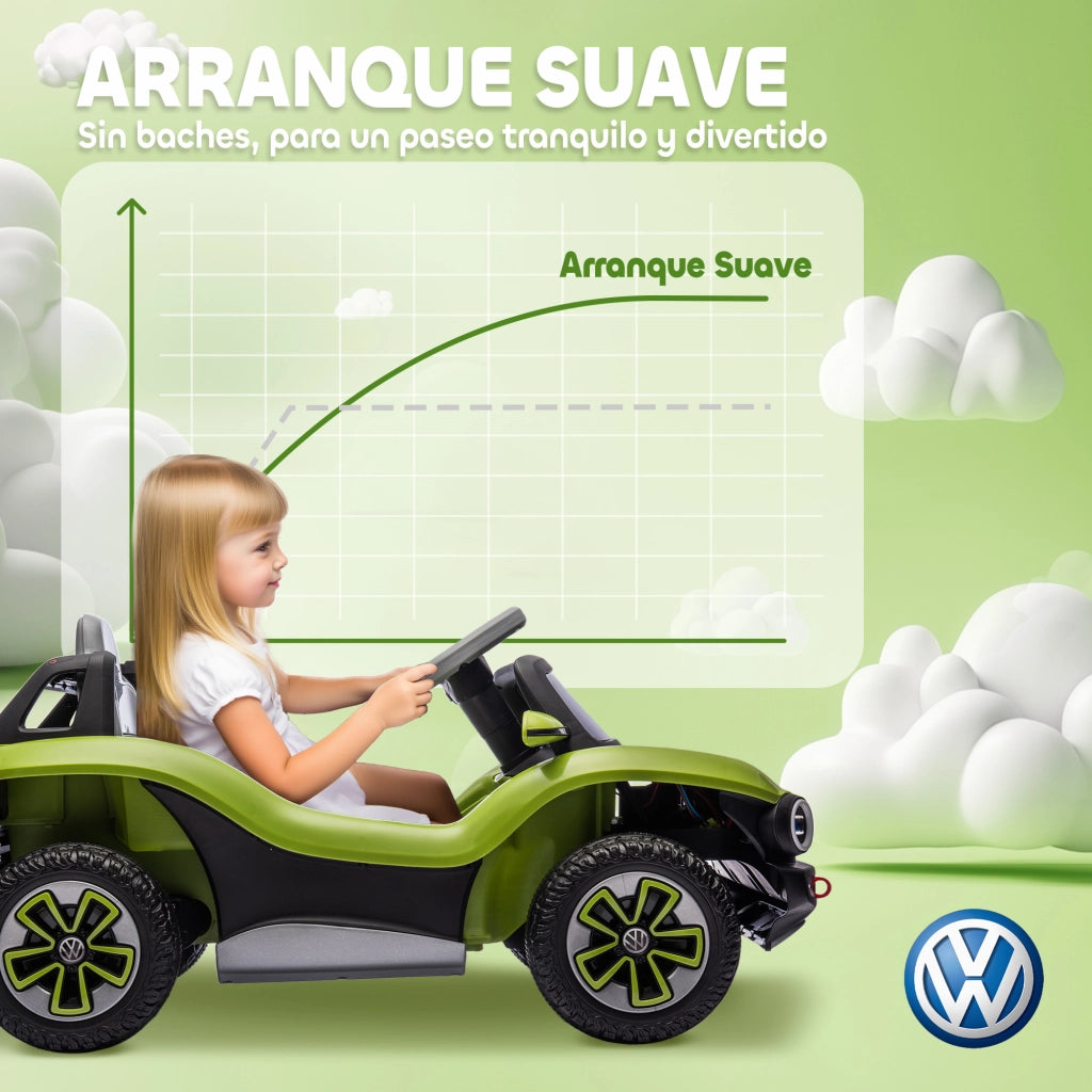 Auto Elettrica per Bambini Volkswagen E-Buggy 12V ¨C Zephmum ¨C Verde con Telecomando