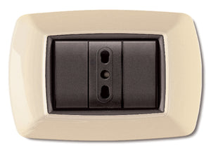 placca life mod. living plastica avorio 3posti cod:ferx.41528