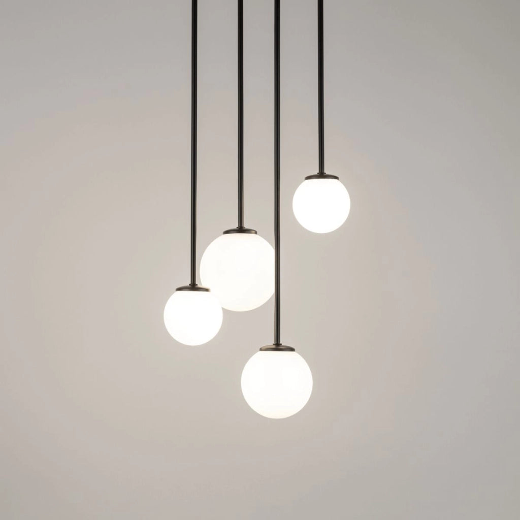 Lampada a sospensione Tulia 4 sfere bianche G9 Sigma