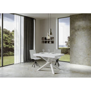 Tavolo allungabile 120/380x90 cm Volantis telaio Bianche - Bianco Frassino