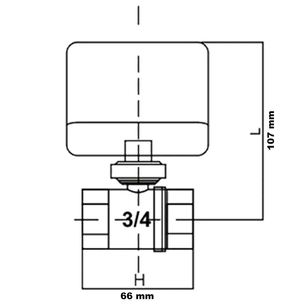 Valvola motorizzata a 3 vie elettrovalvola zona DN20 26,9 mm (3/4) 220 V CA 16_0001633