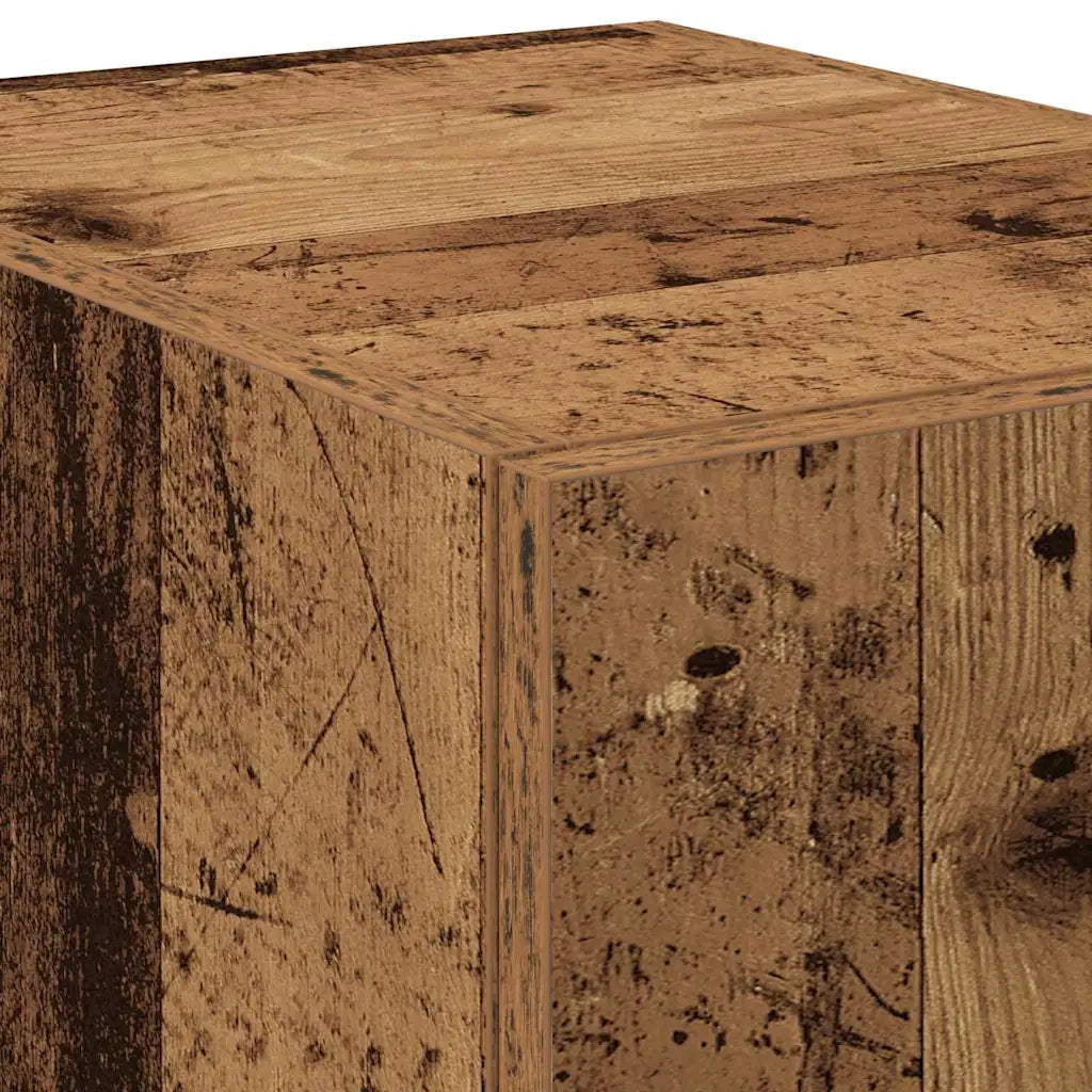 Credenza 2 pz-Set di 2 Buffet-Armadio da cucina Legno vecchio 30 x 42,5 x 185 cm