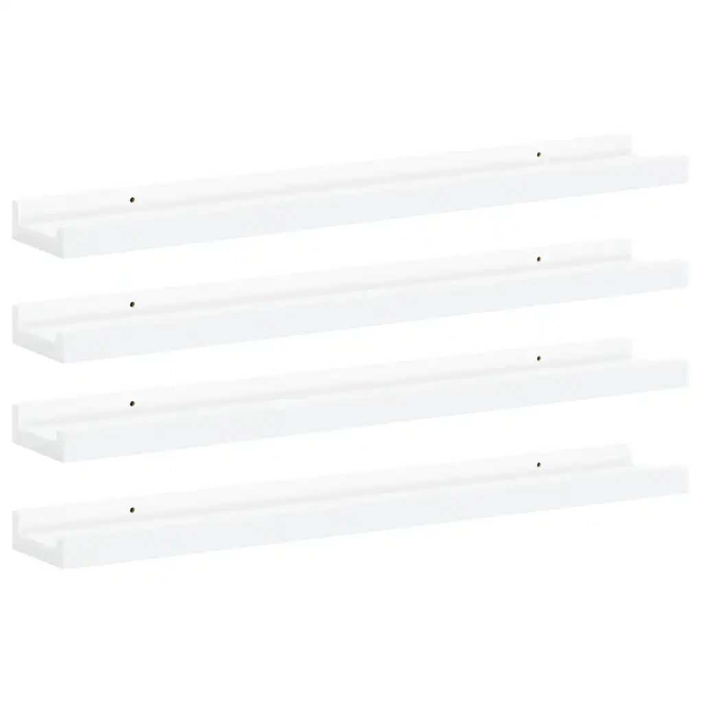 Mensole da Parete 4 pz Bianche 60x9x3 cm 326661