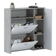 Scultore, Mobile da Ingresso 04-mag Paia, 91.5x26.6x94h cm Grigio Cemento