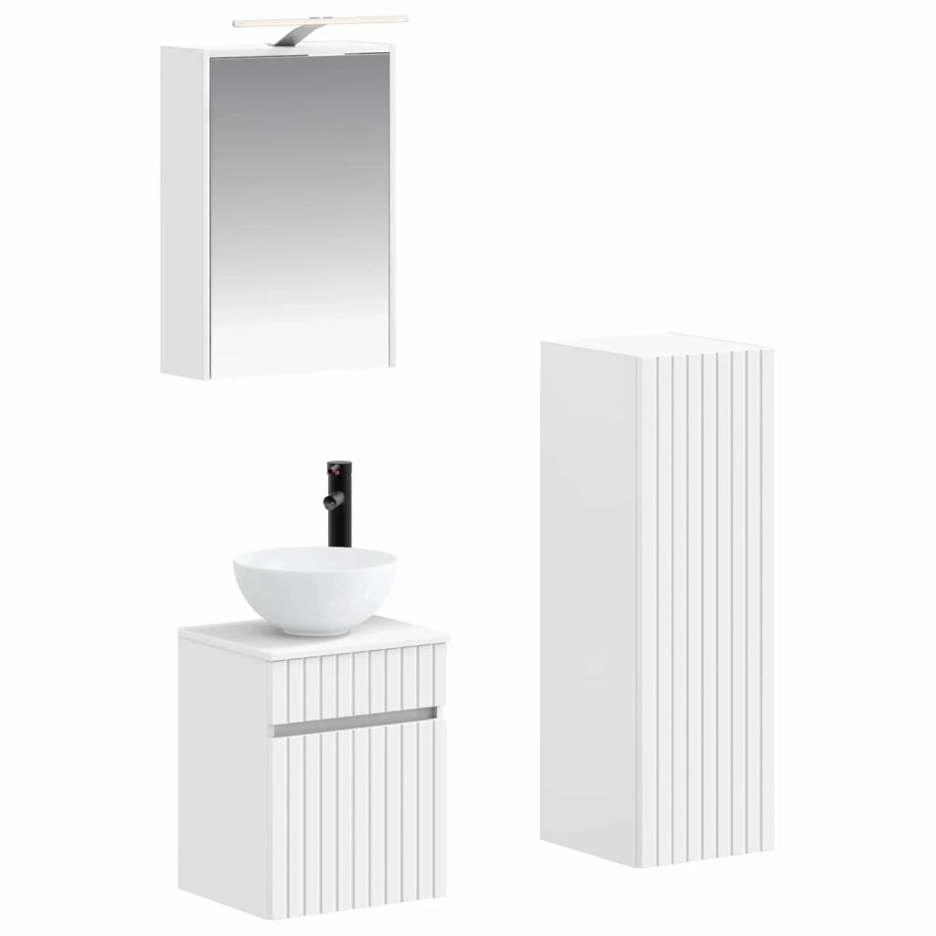 Set di mobili per il bagno 4 pcs Bianco 3407463