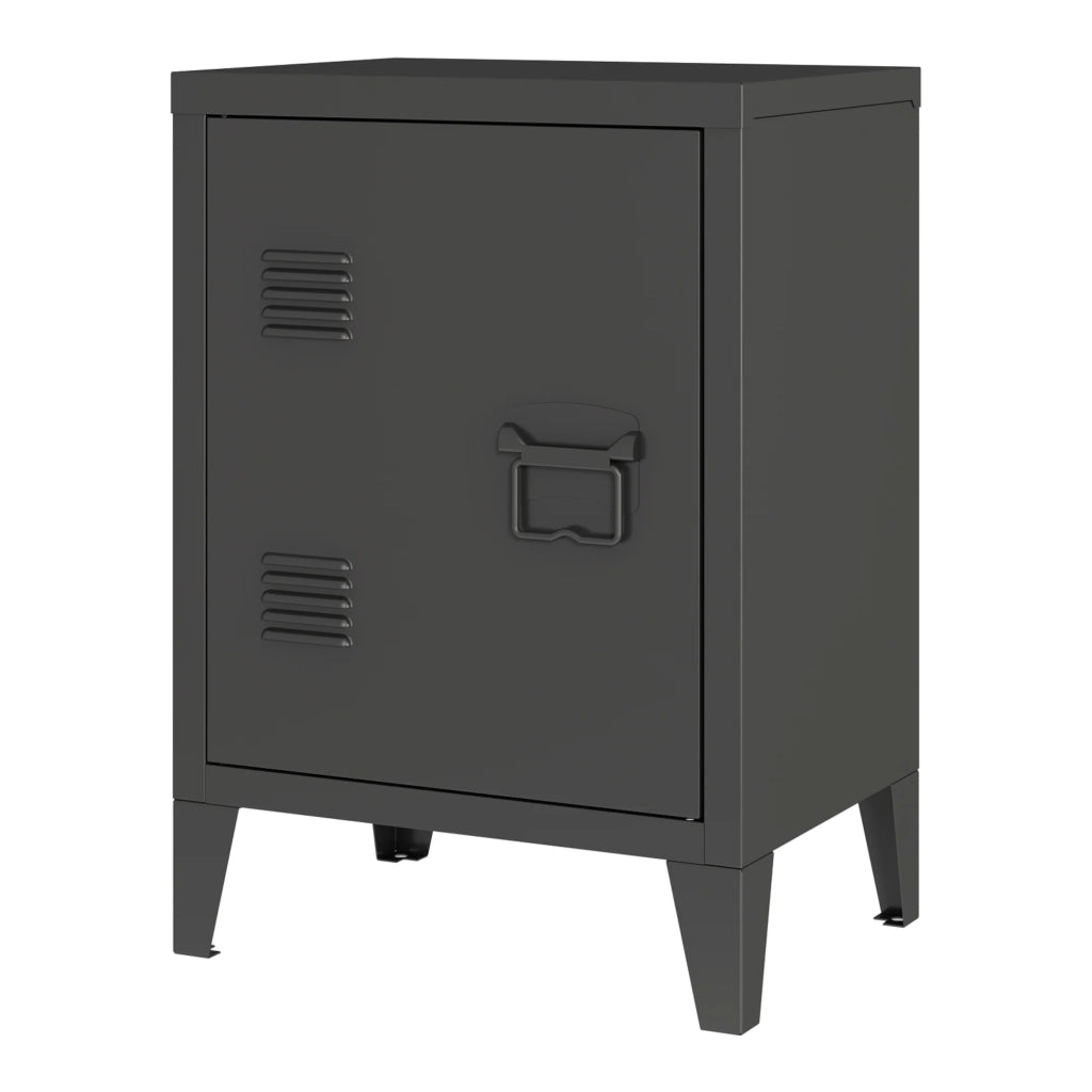 Comodino comodino cassettiera mobile contenitore maniglia porta destra 57 x 40 x 30 cm nero 03_0011020