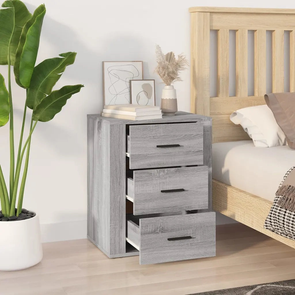 Comodino Grigio Sonoma 50x36x60 cm in Legno Multistrato 816718