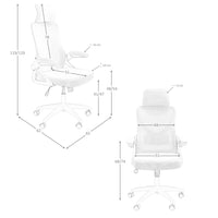 Sedia girevole da ufficio in tessuto grigio