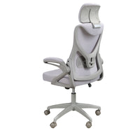 Sedia girevole da ufficio in tessuto grigio