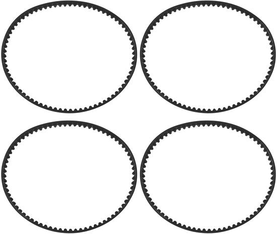 Tandrieme in Gomma - 4 Pezzi - HTD 225-3M-6 - 225 mm Lunghezza in Acciaio - 6 mm Larghezza - Resistente ai Sfregamenti - Alta Resistenza al Trasporto - Tendicardano in Acciaio