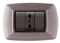 placca life mod. living plastica acciaio satinato 3posti cod:ferx.41541