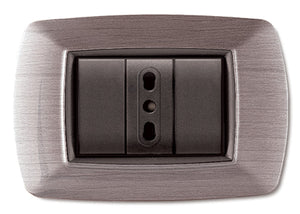 placca life mod. living plastica acciaio satinato 3posti cod:ferx.41541