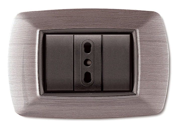 placca life mod. living plastica acciaio satinato 3posti cod:ferx.41541