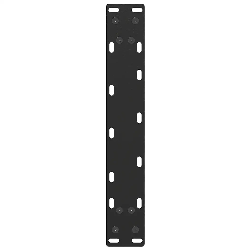 Gambe per Tavolino da Caff¨¨ a Forma di U 2 pz-Set di 2 Gamba per Tavolo Nere 28x(42-43) cm Acciaio 369310